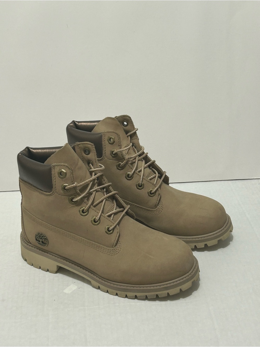 Timberland Boys Tan/Brow Lace-Up Work Boots Size 5